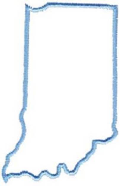 Picture of Indiana Outline Machine Embroidery Design