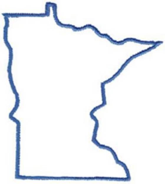 Picture of Minnesota Outline Machine Embroidery Design