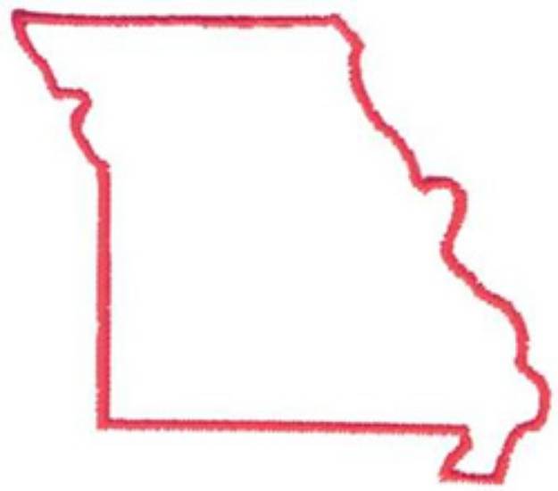 Picture of Missouri Outline Machine Embroidery Design