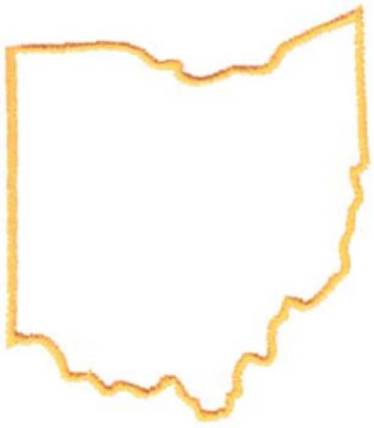 Picture of Ohio Outline Machine Embroidery Design