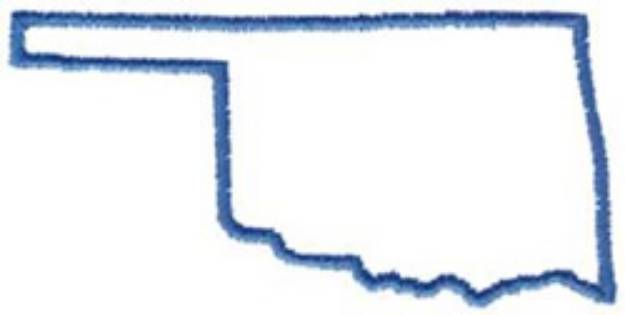 Picture of Oklahoma Outline Machine Embroidery Design