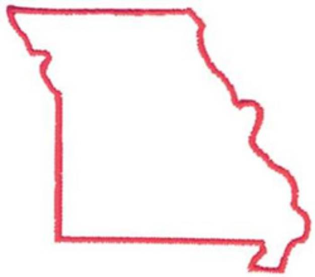 Picture of Missouri Outline Machine Embroidery Design