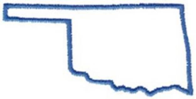 Picture of Oklahoma Outline Machine Embroidery Design