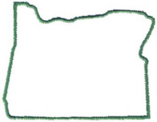 Picture of Oregon Outline Machine Embroidery Design