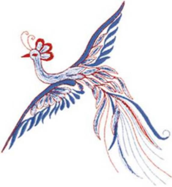 Picture of Flying Bird Machine Embroidery Design