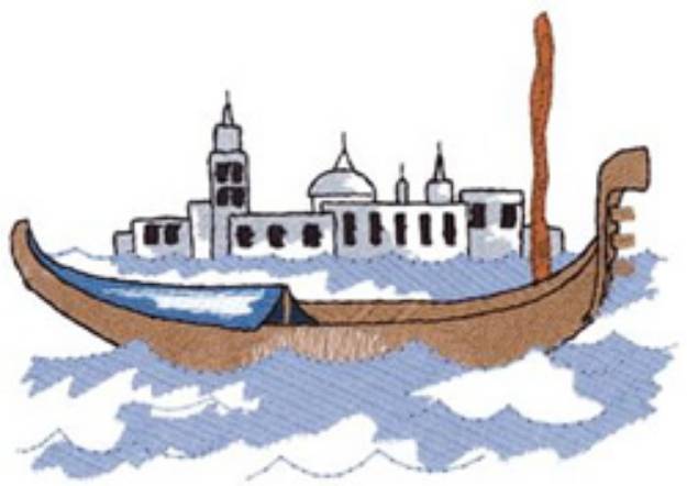 Picture of Gondola Machine Embroidery Design