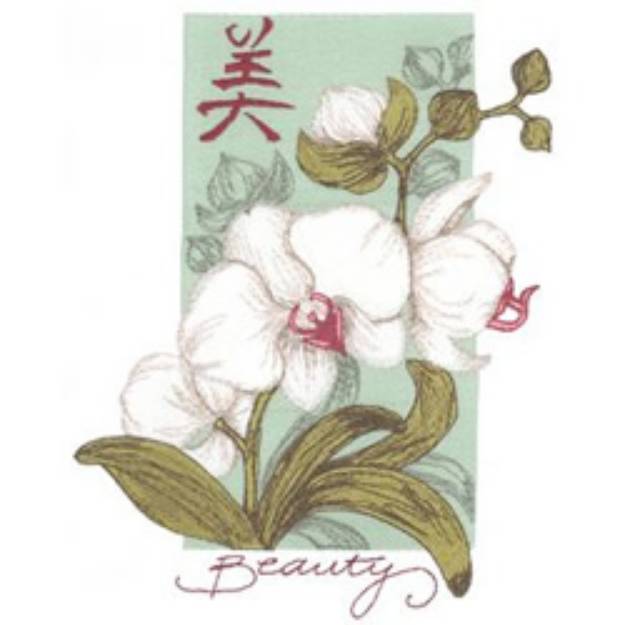 Picture of Asian Flowers Machine Embroidery Design