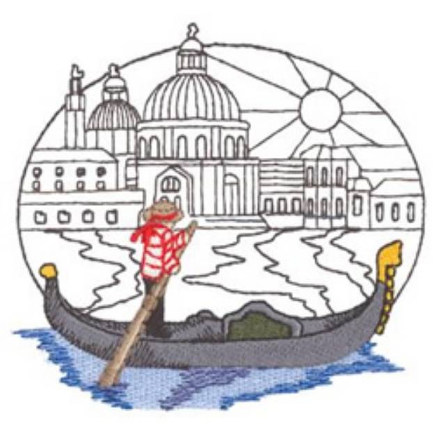 Picture of Gondola Machine Embroidery Design