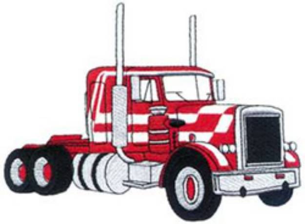 Picture of Semi Truck Machine Embroidery Design