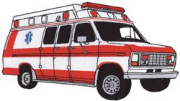 Picture of Ambulance Machine Embroidery Design