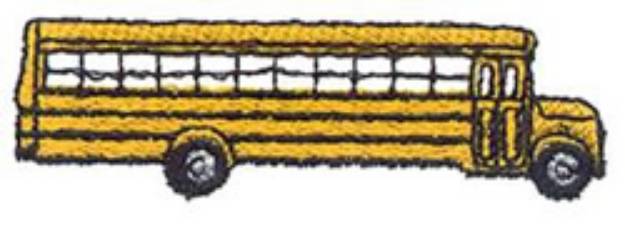 Picture of School Bus Machine Embroidery Design