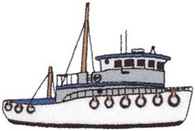 Picture of Tugboat Machine Embroidery Design