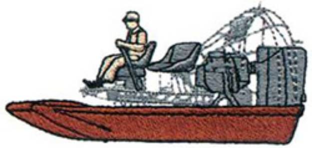 Picture of Swamp Boat Machine Embroidery Design