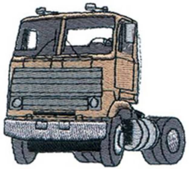 Picture of Semi Truck Machine Embroidery Design