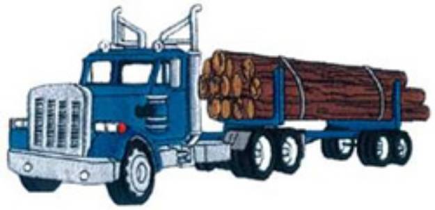 Picture of Logging Truck Machine Embroidery Design