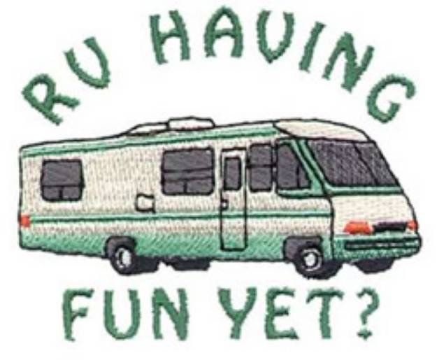 Picture of RV Having Fun Machine Embroidery Design