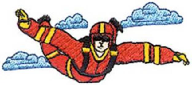 Picture of Skydiver Machine Embroidery Design