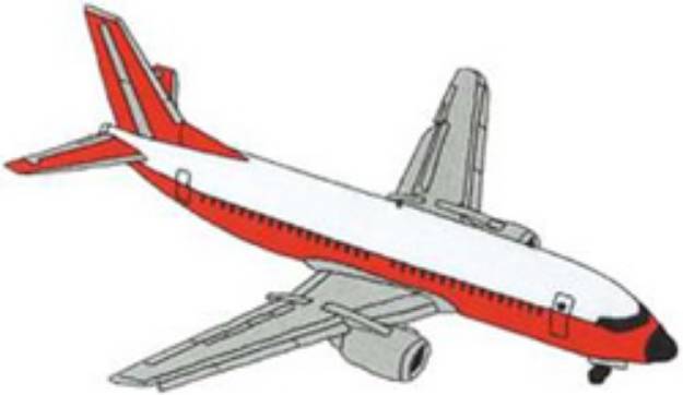 Picture of Commercial Airliner Machine Embroidery Design