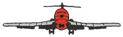 Landing Airliner Machine Embroidery Design
