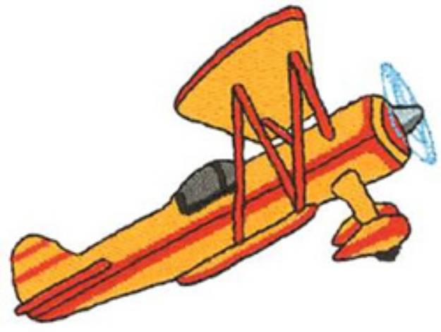 Picture of Biplane Machine Embroidery Design