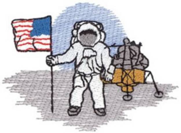 Picture of Moon Walk Machine Embroidery Design