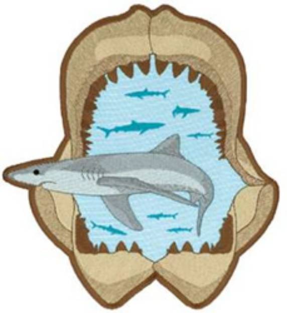 Picture of Shark Scene Machine Embroidery Design