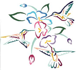 Hummingbirds Machine Embroidery Design
