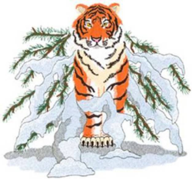 Picture of Siberian Tiger Machine Embroidery Design