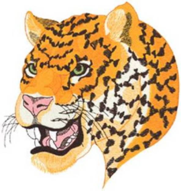 Picture of Jaguar Head Machine Embroidery Design