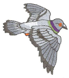 Flying Pigeon Machine Embroidery Design