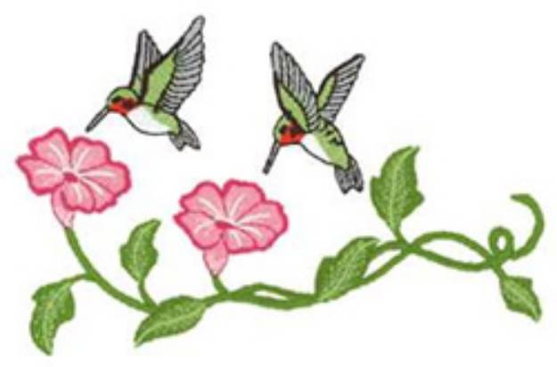 Picture of Hummingbirds Machine Embroidery Design