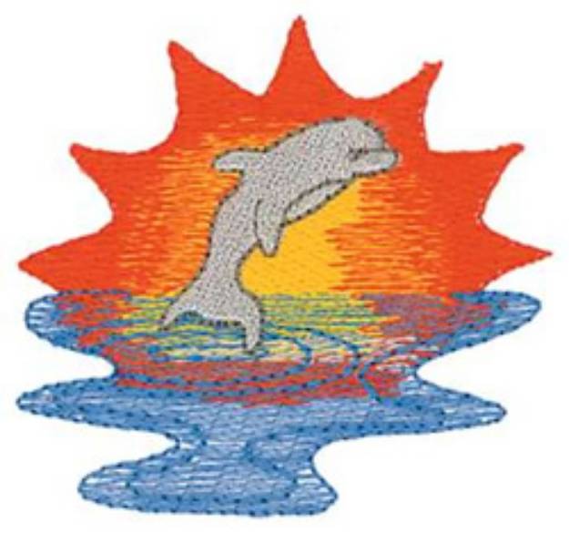 Picture of Dolphin Machine Embroidery Design