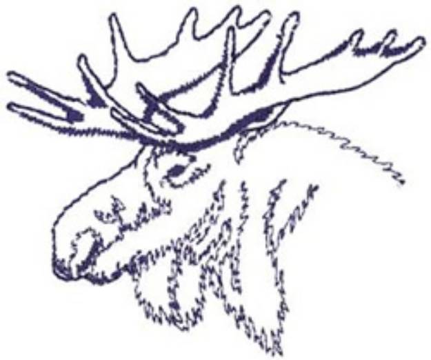 Picture of Moose Machine Embroidery Design