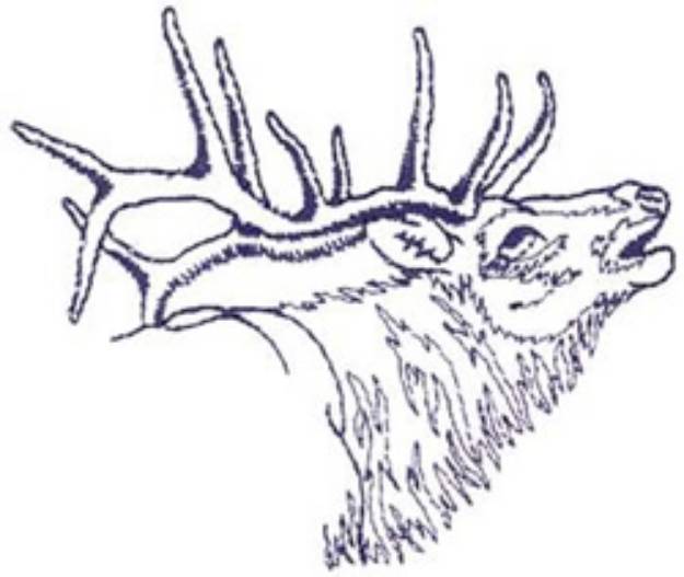 Picture of Elk Machine Embroidery Design