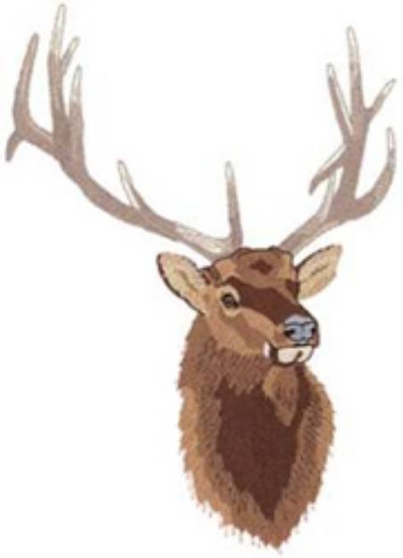 Picture of Elk Head Machine Embroidery Design