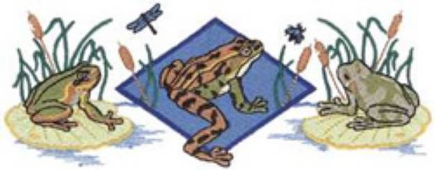 Picture of Frogs Machine Embroidery Design