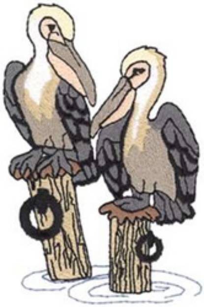 Picture of Pelicans Machine Embroidery Design