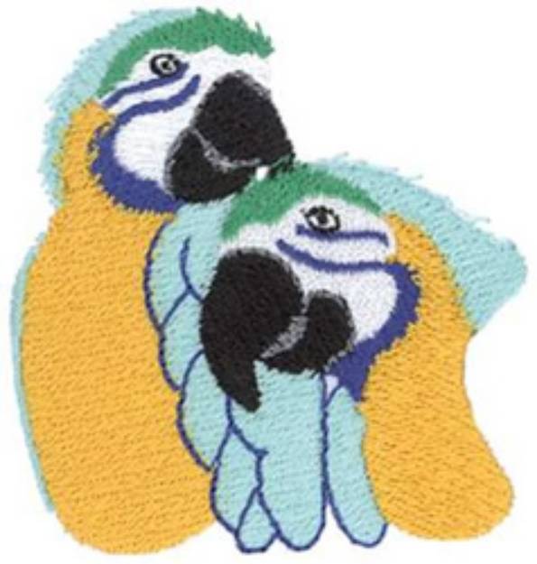 Picture of Macaw Parrots Machine Embroidery Design