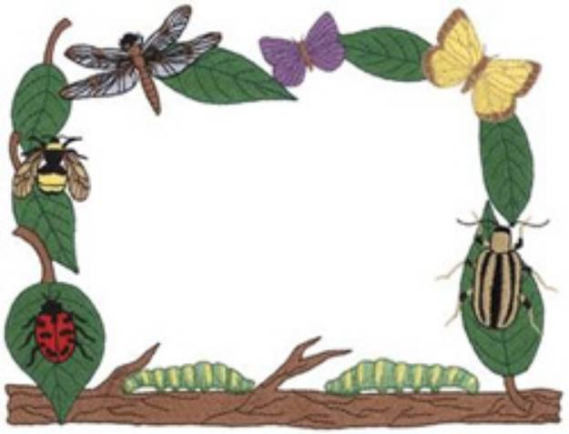 Picture of Insect Border Machine Embroidery Design