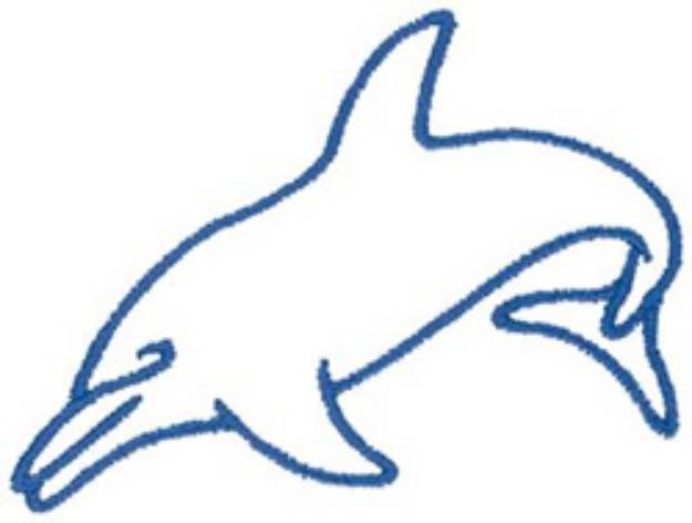 Picture of Dolphin Outline Machine Embroidery Design