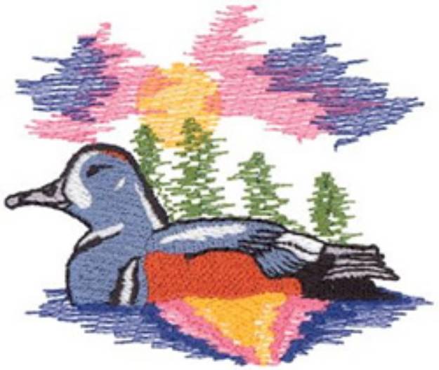 Picture of Harlequin Duck Machine Embroidery Design