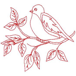 Bird On Branches Machine Embroidery Design