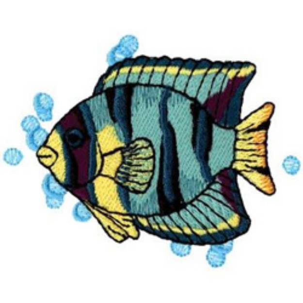 Picture of Angel Fish Machine Embroidery Design