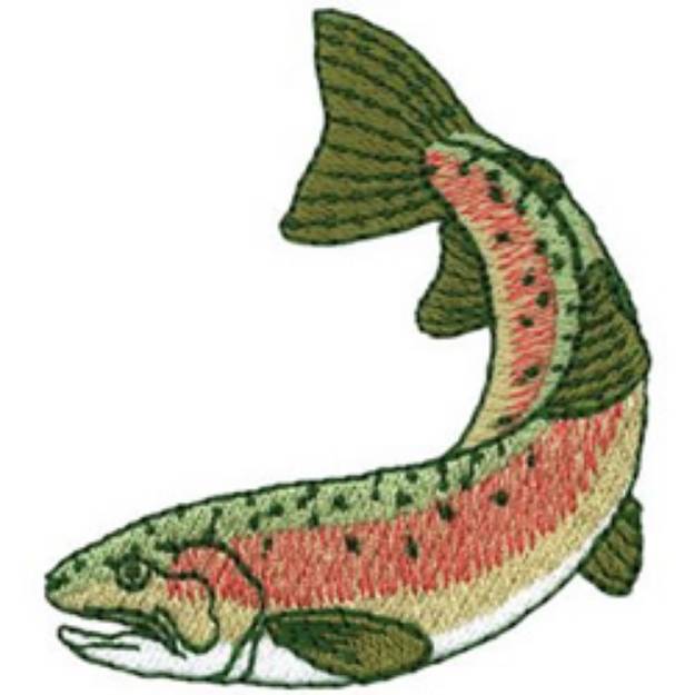 Picture of Rainbow Trout Machine Embroidery Design