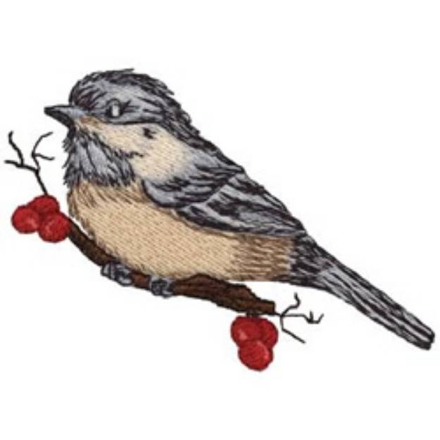 Picture of Chickadee Machine Embroidery Design