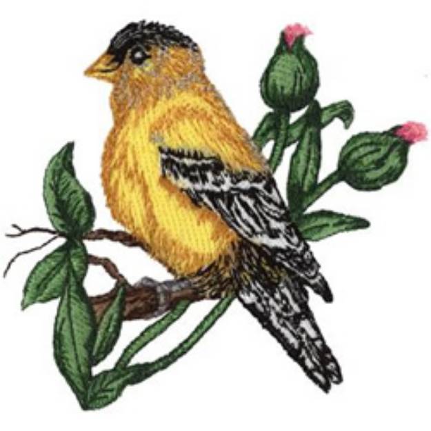 Picture of Goldfinch Machine Embroidery Design