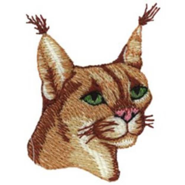 Picture of Caracal Head Machine Embroidery Design