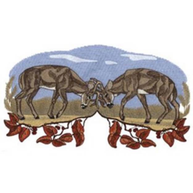 Picture of Fighting Deer Machine Embroidery Design