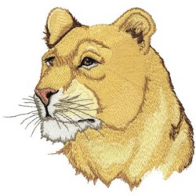 Picture of Lioness Head Machine Embroidery Design