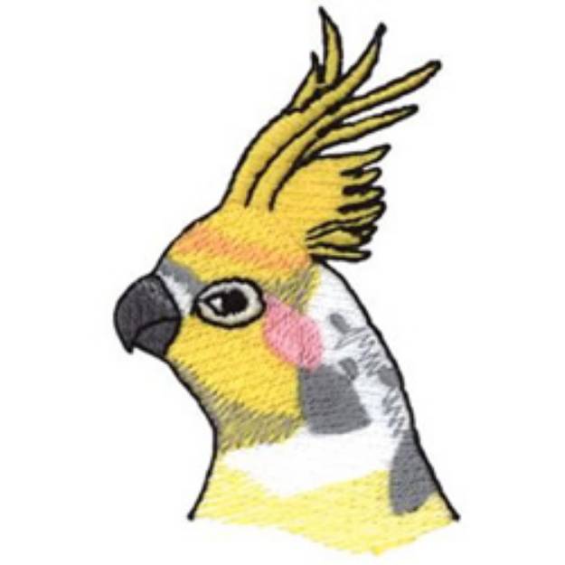 Picture of Cockatiel Head Machine Embroidery Design